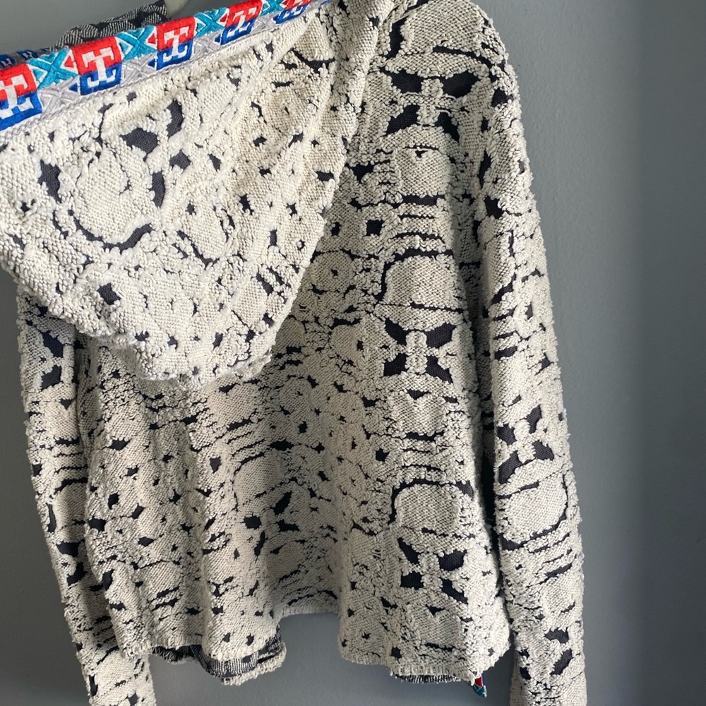 Johnny Was Biya textured hooded cardigan